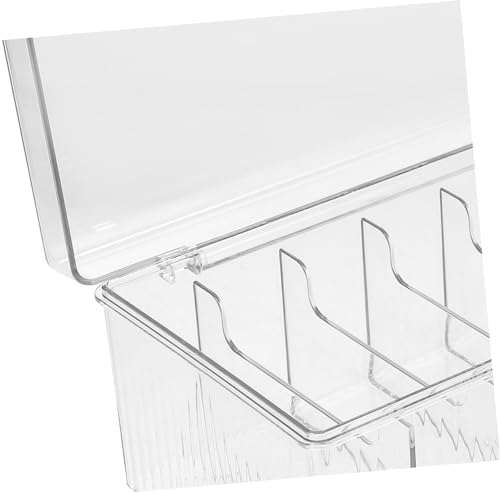Happyyami Desktop Cable Organizer Box Transparent Multi-grid Charger Storage Case for Cables and Accessories Pet Material for Desk Organization