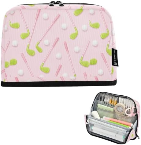 Golf Pink Pencil Case for Kids Girls Boys | Large Pencil Pouch Pen Bag Holder with Big Capacity