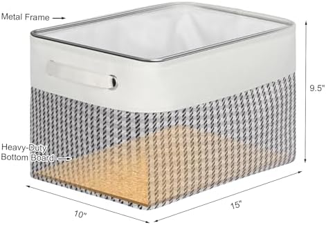 Fabric Storage Bins for Shelves, Rectangle Storage Basket, 3 Pack