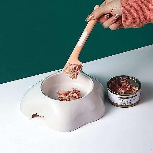 JJLFresheners Green Supplies Pet Canned Spoon Long Handle Multifunctional Tableware Cat Food Spatula Wet Food Mixing Spoon Pet Supplies Cat Jar Opener