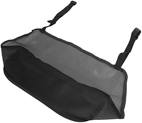 Car Seat Organizer Overhead Console Storage Net Bag with Adjustable Straps for Pet Barrier and Distracted Driving Prevention (Black)