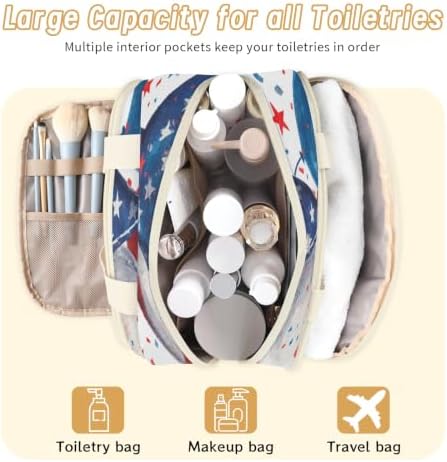 4th of July Travel Toiletry Bag for Women