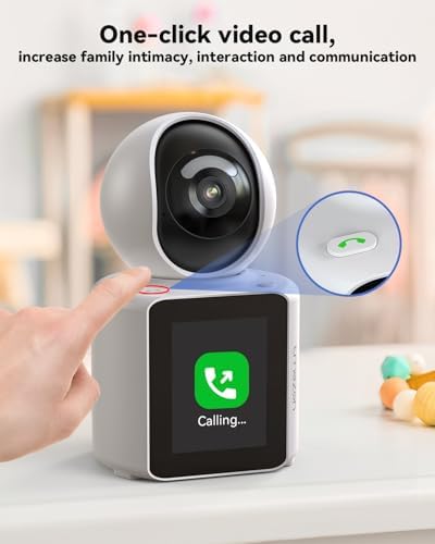 TMEZON 2pk Two Way Audio Video Pet Dog Camera with Speaker Video Calling Devices for Grandparents Wireless Security Camera Indoor Monitor 1080P with Phone app Motion Detection