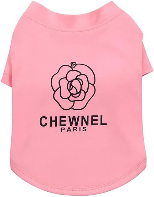 Dog T-Shirts for Small Dogs, Designer Dog Clothes, Luxury Chewnel Print Tee | Dog T-shirts for small dogs; soft lightweight designer dog clothes with luxury comfort for Chihuahuas, Yorkies and Dachshunds