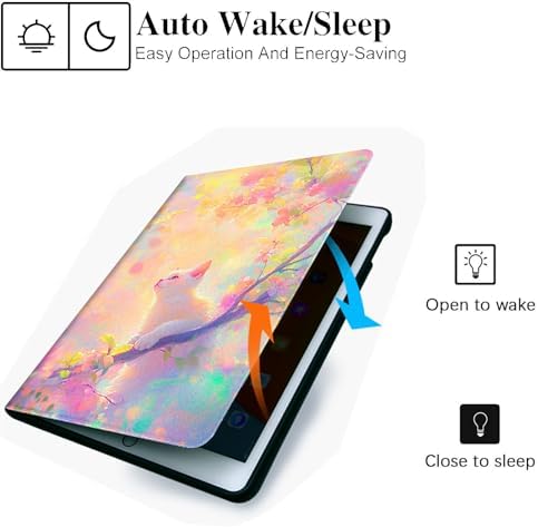 for Microsoft Surface Pro 11/10/9-13" 2024/2022 Tablet Case,Auto Wake/Sleep,Adjustable Stand Protective Cover - Cherry Blossom Cat