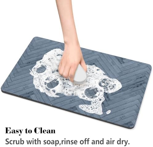 Dog Food Mats for Floors Absorbent, Pet Cat Food Mat - Quick Dry Dog Bowl Mats for Food and Water, Eco-Friendly Boho Pet Supplies