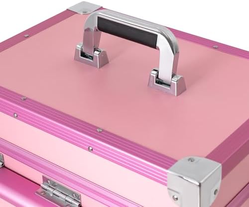 Professional Cosmetic Trolley Storage Organizer, Foldable Nail Tables w/ 4 Drawers Mirror&Speaker for Hair Stylists Pet Groomers Makeup Artists Technician Workstation Salon