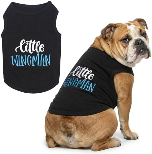 Parisian Pet Dog Shirt – 100% Cotton Shirts for Large Dogs – Sleeveless Black Puppy Vest – Lightweight and Breathable Pet Apparel – Funny Summer Boy Dog Clothes - Stretchy Cute T Shirts for Dogs