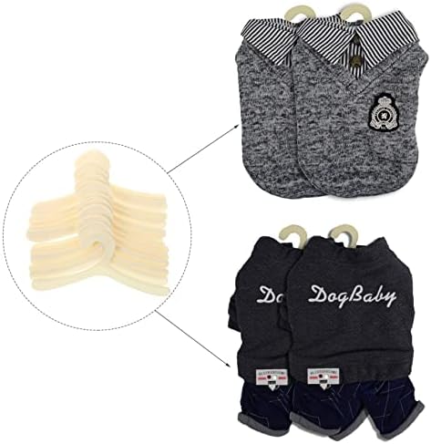 20Pcs Pet Clothes Hanger Lightweight Plastic Dog Clothing Racks for Organized Storage Compact Design for Neat Pet Apparel for Puppy and Dog Clothes