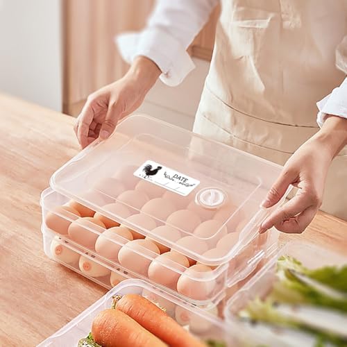 180 Pcs Farm Eggs Laid on Stickers Collected Date Writable, 1x2.64 Inch(2.5x6.7cm) Chicken Egg Carton Labels PET Adhesive Egg Packaging Stickers for Egg Carton Box Container