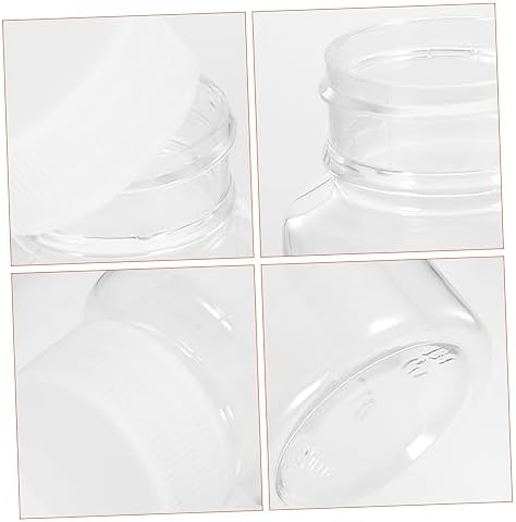 COLLBATH 12Pcs Pet Pill Container Bottles for Medicine Storage Refillable Tablet Dispenser Transparent Storage Bottles with White Caps
