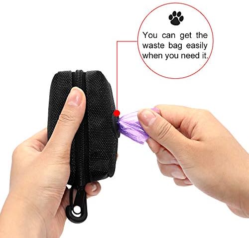 SLOSN 3 Pack Pet Waste Bag Dispenser with Zippered Portable Dog Poop Bag Holder, Great Accessory for Walking, Running with Dog (RoseRed Green Black)
