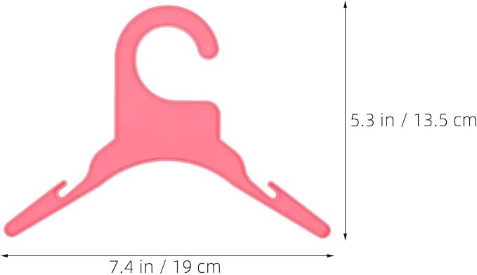 12pcs Pet Clothes Hangers Small Pink Plastic Puppy Clothing Rack | Portable Multifunctional Storage, Easy-to-use Organizer for Puppy Clothing and Pet Outfits, Outdoor Drying or Festival Party