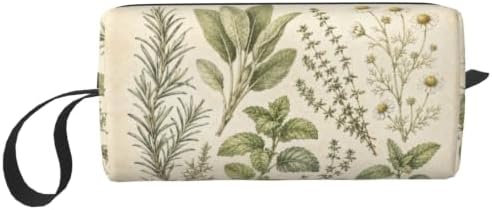 Botanical Small Makeup Bag, 600D Oxford Cosmetic Pouch for Women | Botanical Cosmetic Bag, Double-Sided Printed Toiletry Pouch with Foam Padding for Women, Travel, Gym, Weekend and Daily Use