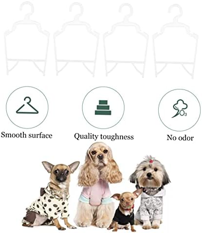 SOLUSTRE 10pcs PP Pet Clothes Hangers for Dogs Strong Structure Dog Clothing Hanging Rack Practical and Sturdy Apparel Holders for Puppy Closet Organization