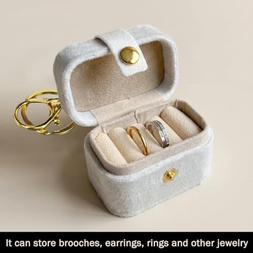 Velvet Dog Collar Ring Bearer Box with Clip-Gray