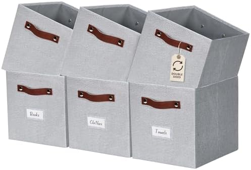 DECOMOMO Storage Bins, Cube Storage Bin with Labels