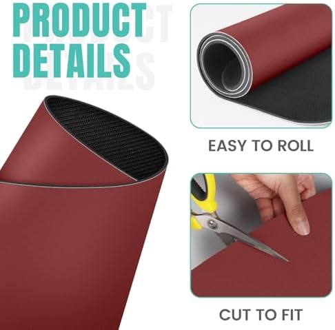 Coffee Mat Super Absorbent Dish Drying Mat Coffee Bar Mat 18"x 32", Red