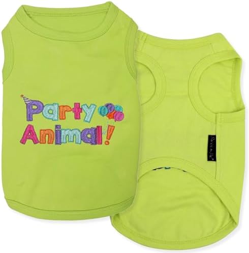 Parisian Pet Dog Shirt – 100% Cotton Shirts for Large Dogs – Sleeveless Pet Clothes – Lightweight Party Animal Dog Apparel – Breathable Dogs Clothes - Stretchy Pet T Shirts