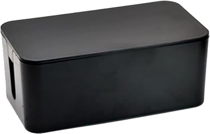 Cable Management Box,Power Cover Surge Protector for Desk Large Black | Cable Organizer Box to Hide Wires,Power Strip Storage, Router Organizer, Desktop Tidy,Surge Protector