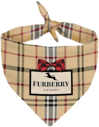 Dog Bandana Furry Designer Fashion Clothes Scarf kercheif for Small Medium and Large Dogs. Funny Parody Gift for Girl or boy Dog Soft Durable Fabric, Adjustable tie-on Style Triangle