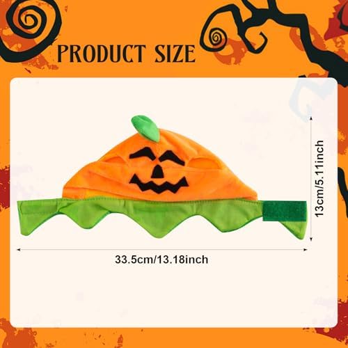 Cat Halloween Pumpkin Hat Dog Pumpkin Costume Pet Headwear