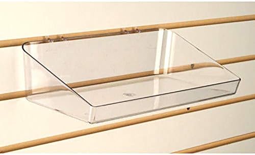 Pegboard & Slatwall Clear Acrylic Tray Display Bin, 6" D x 11" L, 5 Pack