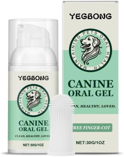 Dog Toothpaste and Toothbrush Kit, Dog Dental Gel for Plaque and Tartar Removal, Dog Teeth Cleaning for Fresh Breath and Daily Oral Support, Suitable for Dogs of All Ages(1 OZ)