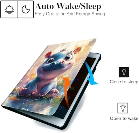 for Samsung Galaxy Tab A7 2020/2022 Model T500/T505/T507/T509 Tablet Case,Auto Wake/Sleep,Adjustable Stand Protective Cover - Easter Egg Pattern