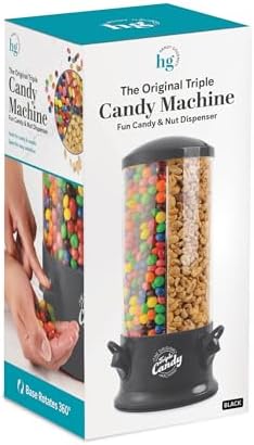 Handy Gourmet Original Triple Candy Machine-Fun Candy & Nut Dispenser-New & Improved (Black), Standard (JB8450BLK)