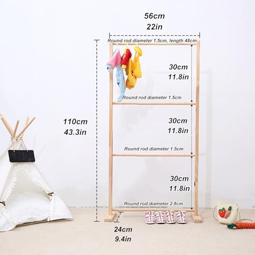 SYUFRE Dog Garment Rack Pet Armoire Wardrobe Wooden Dress Up Clothes Storage Small Dog Closet Pet Clothes Organizer Accessories for Doll Cat and Puppy (Color : Square Three-Layer), 10200230