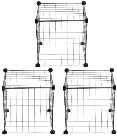 Fabater Dog Playpen, 12 Panels Foldable Metal Pet Fence with Doors for Indoor Outdoor Use Small Medium Pets Exercise Pen
