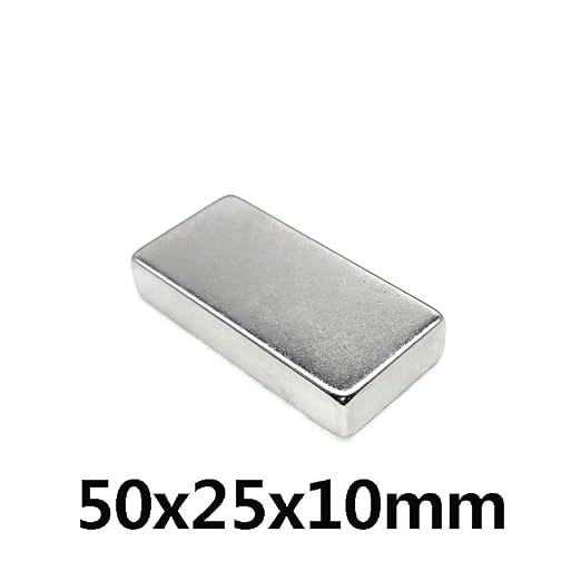 1~20PCS 50x25x10 mm Block Strip Neodymium 50x25x10mm Permanent NdFeB Magnetic 50 * 25 * 10 mm Magnets(20pcs)