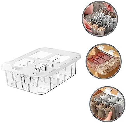 Type Socks Organizer Box Dividers Multi-functional Storage for Underwear Socks Items Design for Easy Visibility Closet Drawer