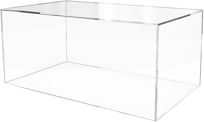 20" x 12" x 9" Clear Acrylic Display Box with One Open Side No Lid Versatile Rectangular One Piece Retail Product Riser or Merchandise Storage Bin by Marketing Holders