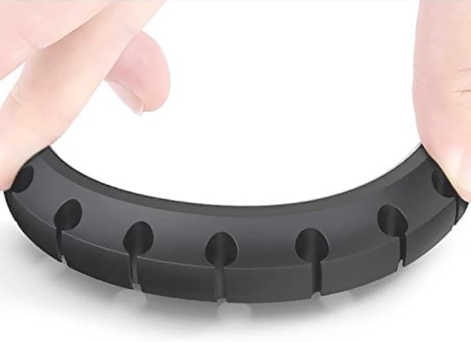 SOULWIT 3 Pcs Silicone USB Cable Holder Clips, Self Adhesive - Black | for Desktop Charging Cable, Nightstand, Mouse Cable Wire PC Office Home