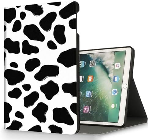 for Microsoft Surface Pro 7 Plus,Surface Pro 7/6/5/4 12.3" Tablet Case,Auto Wake/Sleep,Adjustable Stand Protective Cover - Cow Pattern