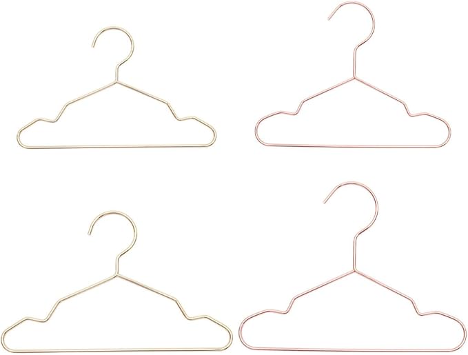 Alipis 4pcs Iron Pet Clothes Organizer Hanger for Dogs Sturdy Dog Clothing Rack 4 Hangers Small and Medium Size for Pet Owners to Organize Clothes Efficiently Random Color