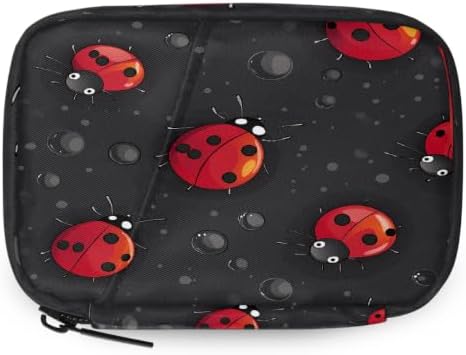 Travel Pill Organizer Black Polka Dot Ladybug Small Pill Case