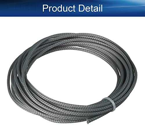 Jutagoss PET Expandable Braided Cable Sleeve, 16.4ft - 1/4 inch Gray Cable Management Sleeve, Wire Loom Tube Cord Protector for USB Cable, Power Cord, Audio Video and More, 1Pc