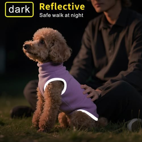 Idepet Dog Fleece Sweater,Soft Puppy Sweatshirt Warm Winter Shirt