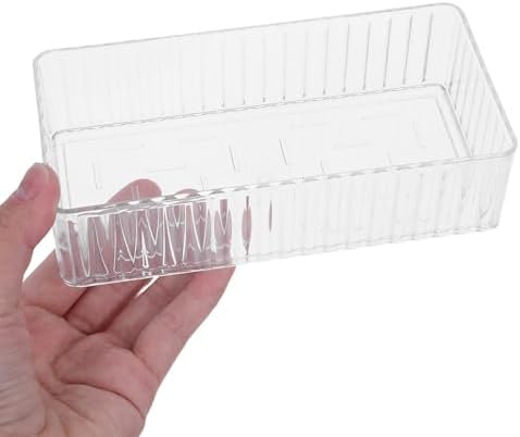 NUOBESTY 10pcs Plastic Drawer Organizer Trays in 4 Sizes Stackable Pet Storage Bins with Divider System and Raised Edges, Prevents Items Sliding, for Kitchen Gadgets, Nail Tools,