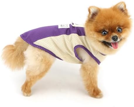 PAIDEFUL Mesh Tank Top for Small Dogs, Purple, XL