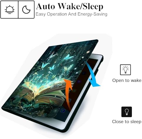 for Microsoft Surface Go 4/3/2/1-10.5" 2021 Tablet Case,Auto Wake/Sleep,Adjustable Stand Protective Cover - Forest Butterfly