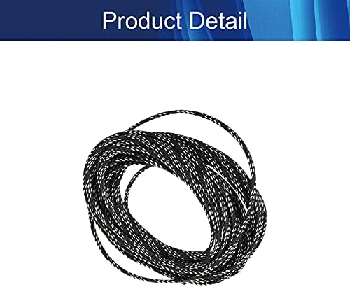 Jutagoss PET Expandable Braided Cable Sleeve, 32.8ft - 3/16 inch Black White Cable Management Sleeve, Wire Loom Tube Cord Protector for USB Cable, Power Cord, Audio Video and More, 1Pc