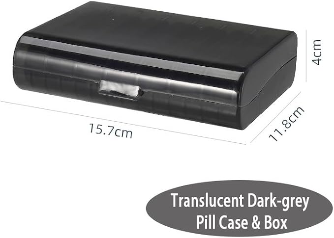 Weekly Pill Organizer 7 Day, 3 Times a Day Large Travel Daily Case | Easy Open, BPA Free AM PM Medicine Case Dispenser for Hold Vitamin, Medication, Fish Oil, Supplement, Calcium Box Reminder
