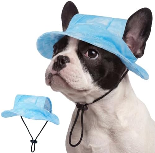 FUAMEY Dog Hat Beach Bucket Hat for Dogs with Ear Holes Summer Visor