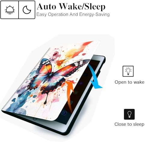 for Microsoft Surface Pro 8-13" 2021 Tablet Case,Auto Wake/Sleep,Adjustable Stand Protective Cover - Butterfly