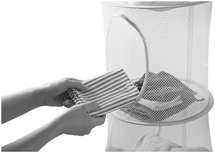 4 Tier Storage for Stuffed Animals,Storage Organizer,43.5 x12" Hanging Mesh Storage Basket with 2"Hooks,Folding Basket for Store Gloves,Shawls, Hats,Mittens, Attaches Easily to Any Rod -Grey