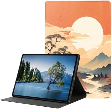 for Samsung Galaxy Tab A 10.1 Tablet Case 2019 Model T510 T515 T517,Premium Leather Folio Stand Auto Wake/Sleep,Multiple Viewing Stand,Nature Landscape Valley River Sunset